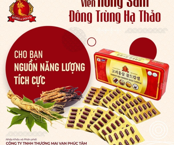 Viên Hồng Sâm Đông Trùng Hạ Thảo